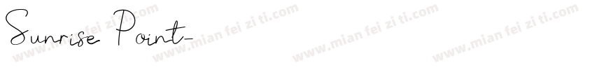 Sunrise Point字体转换